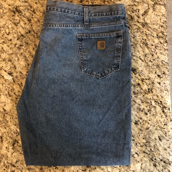 Men’s Carhartt Relaxed Fit Light Wash Jeans, Size 50x32 - Picture 6 of 8
